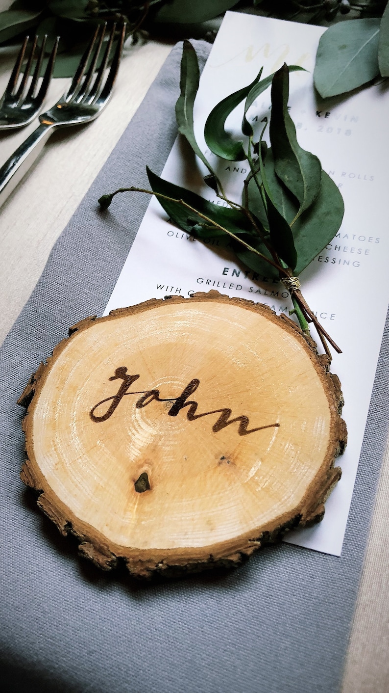 Custom Engraved Wedding Coasters Engraved Place Cards Etsy