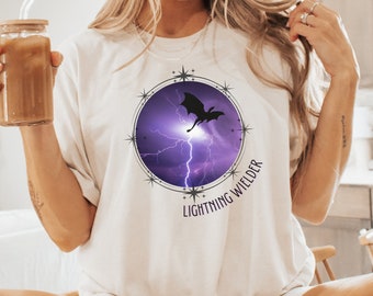 Lightning Wielder, Fourth Wing licensed shirt, Romantasy, Fantasy, Romance, Edgy, BookTok, Bookstagram, Book Lover Gift, Bookish Merch
