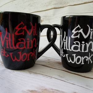 Evil Villain at work mug, villains, storybrook, villian, quote mug, bookish, gift for coworker, Storybook, Fandom, tea cup, Coffee mug, Geek