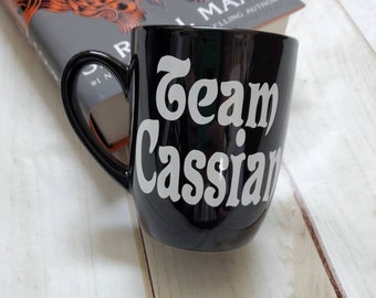 Team Cassian night court mug, ACOSF,  acotar,  ACOMAF,  a court of wings, book boyfriend, Bookish,  Velaris, Court of silver flames