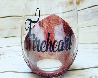 Fireheart wine glass, Officially Licensed,  TOG, Fandom glass, Throne of Glass, Book Glass cup, booktok, book merch, Sarah J Maas