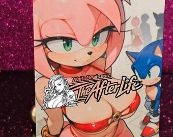 Amy Rose proxy thin metal or thick plastic  waifu card NSFW 18+
