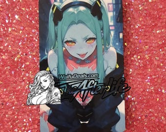 Rebecca Cyberpunk edgerunners proxy thin metal waifu cards NSFW 18+
