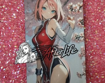 Sakura Haruno Naruto proxy thin metal or thick plastic waifu cards NSFW 18+