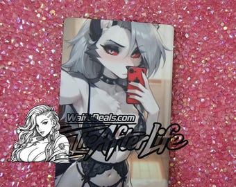 Loona Helluva hellva Boss proxy thin metal waifu cards NSFW 18+