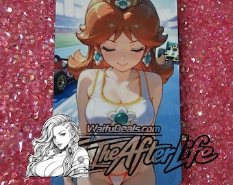 Princess Daisy mario thin metal or thick plastic  waifu card NSFW 18+