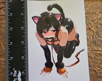 Oversized waterproof anime waifu sticker NSFW 18+ Yuffie