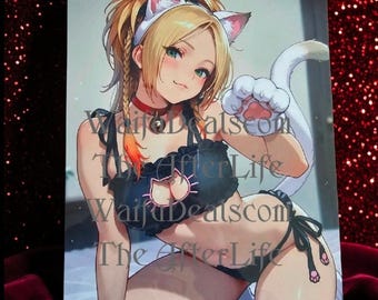 Rikku Final Fantasy 8x10 metal plaque waifu print