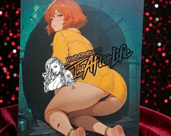 Nmnt April O'Neil 8x10 metal art piece plaque waifu print NSFW 18+