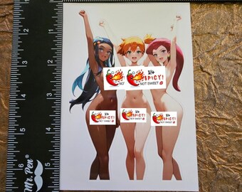 Oversized waterproof anime waifu sticker NSFW Misty Nessa Jesse