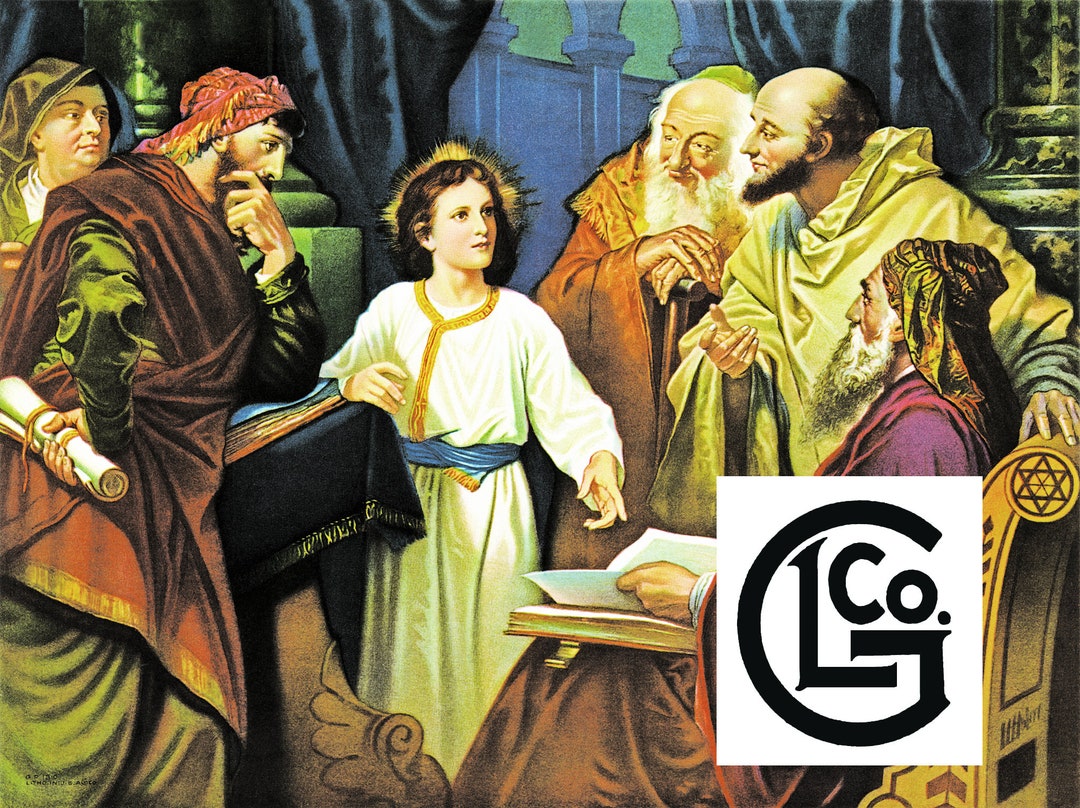 Jesus Hacker GP318 Christ in the Temple by George Hacker - Etsy