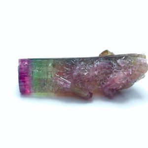 Tricolor Tourmaline Crystal, Terminated Tourmaline Specimen, Tourmaline Crystal From Paproke Afghanistan
