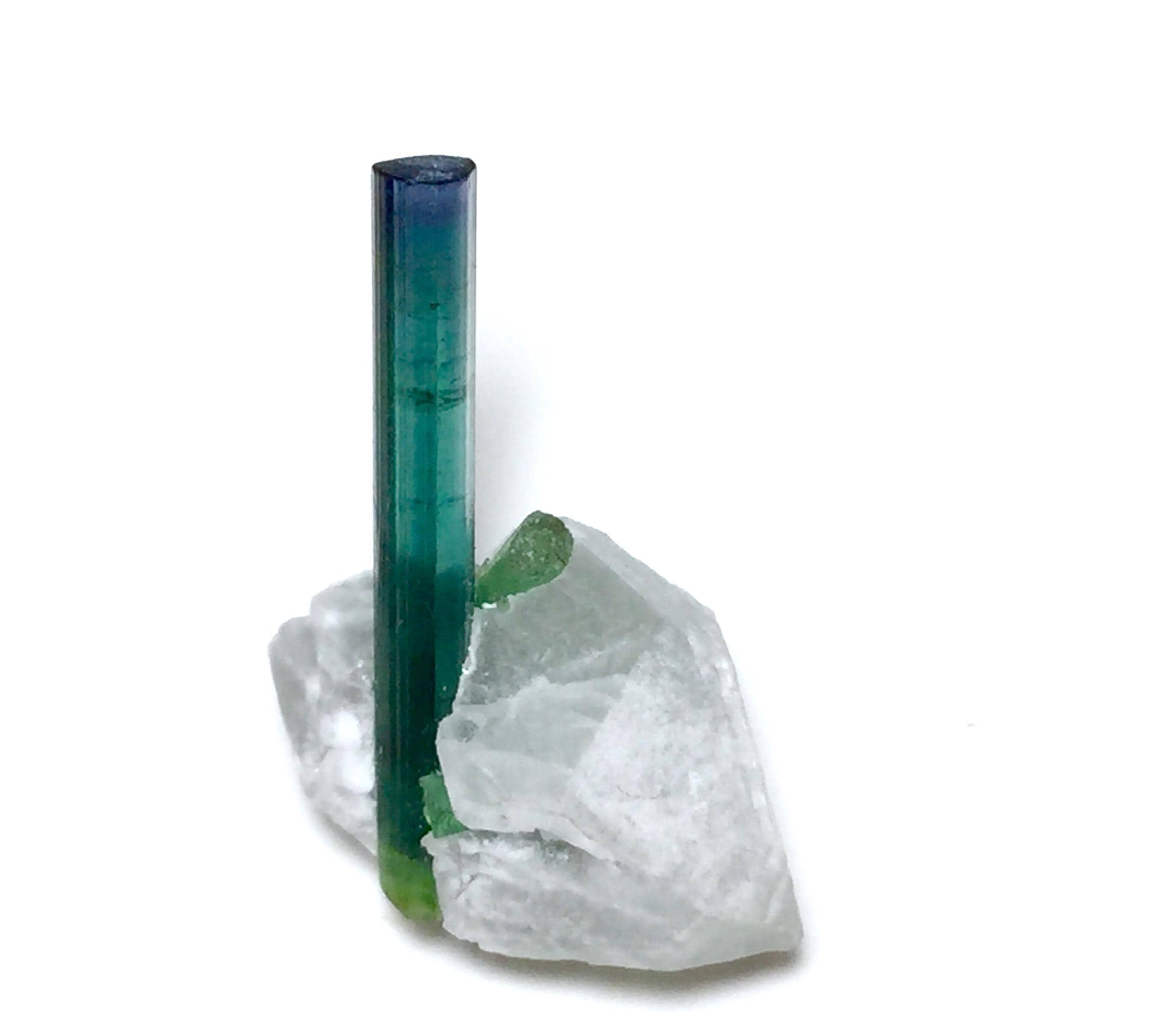 ブルーキャップトルマリンとクォーツ、トルマリン標本 - Etsy 日本