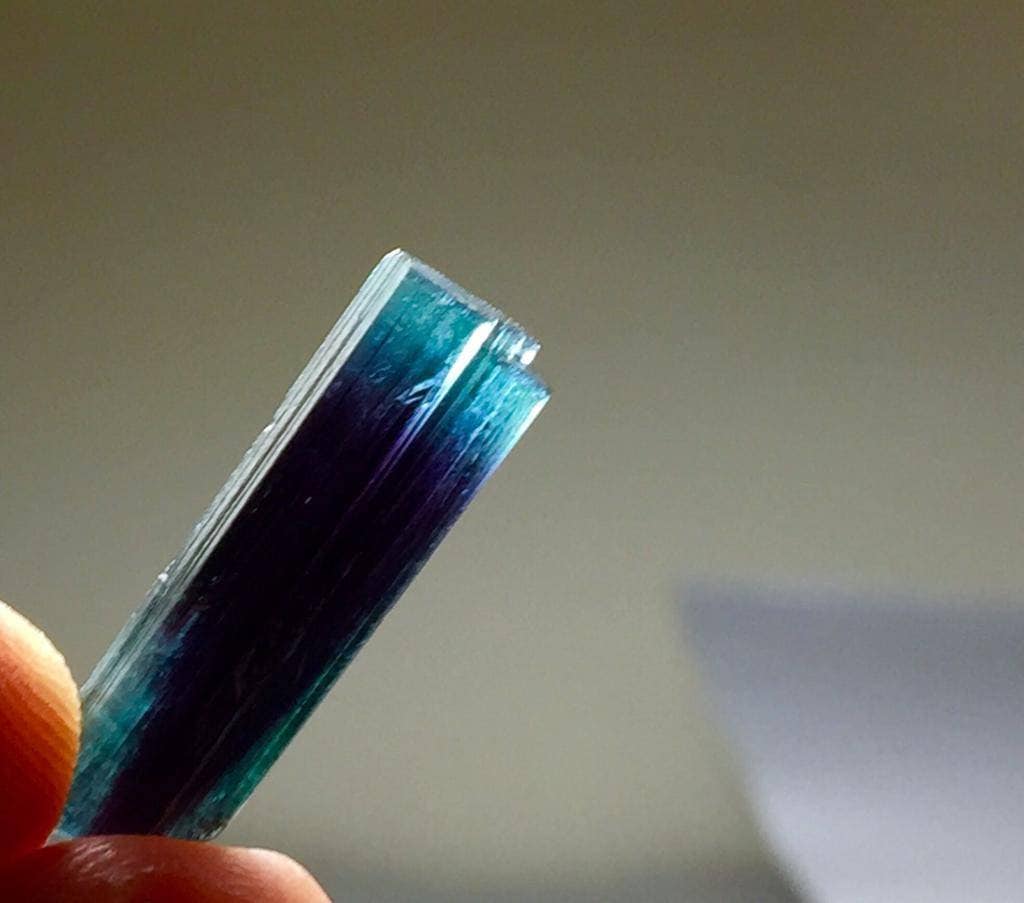 Tourmaline crystals ink blue color