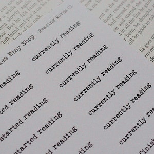 Attualmente in lettura Journal Attualmente in lettura Typewriter Font Word Sticker - kiss-cut, cancelleria per diari decorativi, pianificazione e bujo