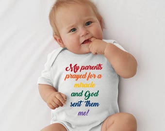 Miracle Baby, Miracle Baby Outfit, Miracle Baby Gift, IVF Baby, IVF Baby Clothes, Fertility Baby, After the Storm, IVF Newborn, Announcement