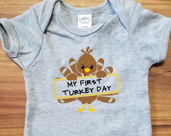First Thanksgiving, My First Thanksgiving, First Thanksgiving Baby, baby Outfit, Baby Boy Outfit, Baby Girl Outfit, Turkey Day, Baby Turkey