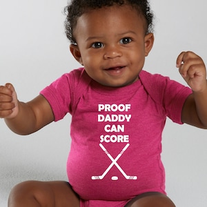 Hockey Baby, Hockey baby Gift, Hockey Baby Boy, Funny Hockey Shirts, Infant Bodysuit, Newborn Bodysuit, Hockey Dad, I Love Daddy, Bodysuit