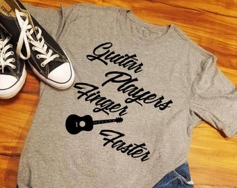 Guitar shirt, Band Guitar Shirt, Band Shirt, Guitar TShirt, Guitar Player Gift, Guitar Players Finger Faster, Guitar Player Shirt, Guitarist