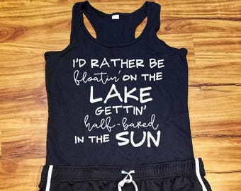Lake Tank Top, Summer Tank Top, Fishing Tank Top, Women's Tank Top, Lake Fun Shirt, Summer Lake Clothing, Vacation Tank Top, Shirt, Clothing