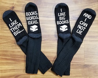 Books Socks Jus one more chapter socks cotton elastic comfortable unisex socks fashion sock W0260