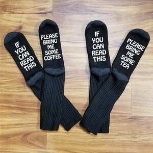 Coffee Socks, Coffee Socks for Women, Coffee Socks for Men, Tea Lovers, Tea Lovers Gift, tea gifts, stocking stuffer, if you can read this