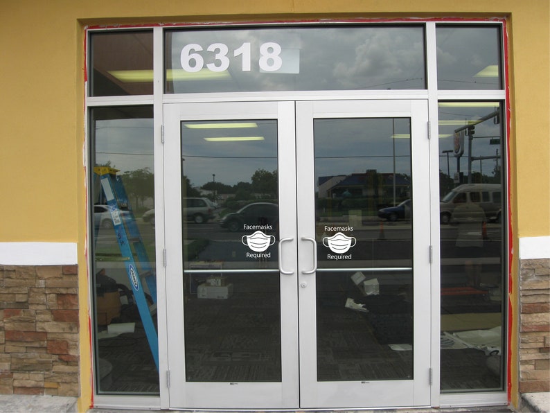 Mask Decal Mask Decal for Window Mask Required Decal - Etsy