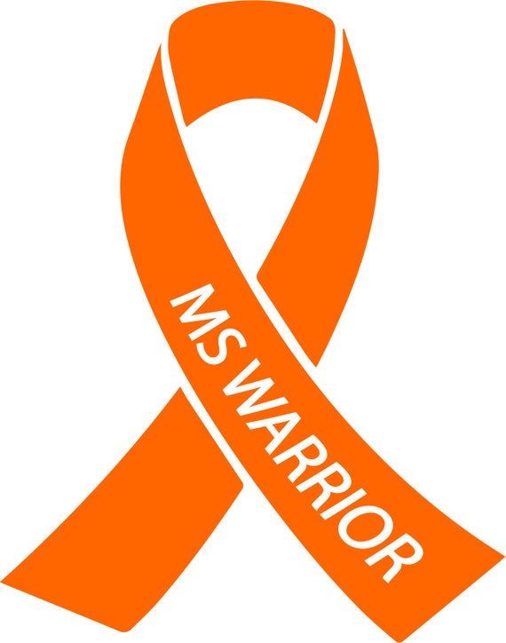 MS Decals, MS Stickers, MS Awareness, Multiple Sclerosis, Awareness Ribbon,  Orange Ribbon, Awareness Decals, Ribbon Decals 