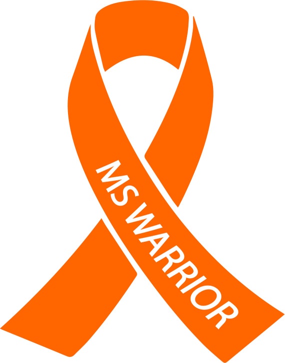 MS Decals, MS Stickers, MS Awareness, Multiple Sclerosis, Awareness Ribbon,  Orange Ribbon, Awareness Decals, Ribbon Decals -  UK