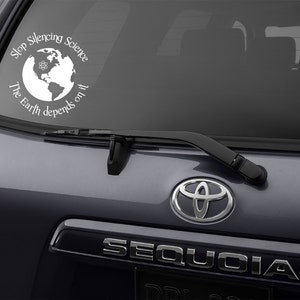 Stop Silencing Science the Earth depends on it pro-science auto car window decal wall decal graphic sticker
