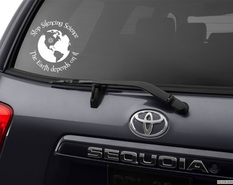Stop Silencing Science the Earth depends on it pro-science auto car window decal wall decal graphic sticker