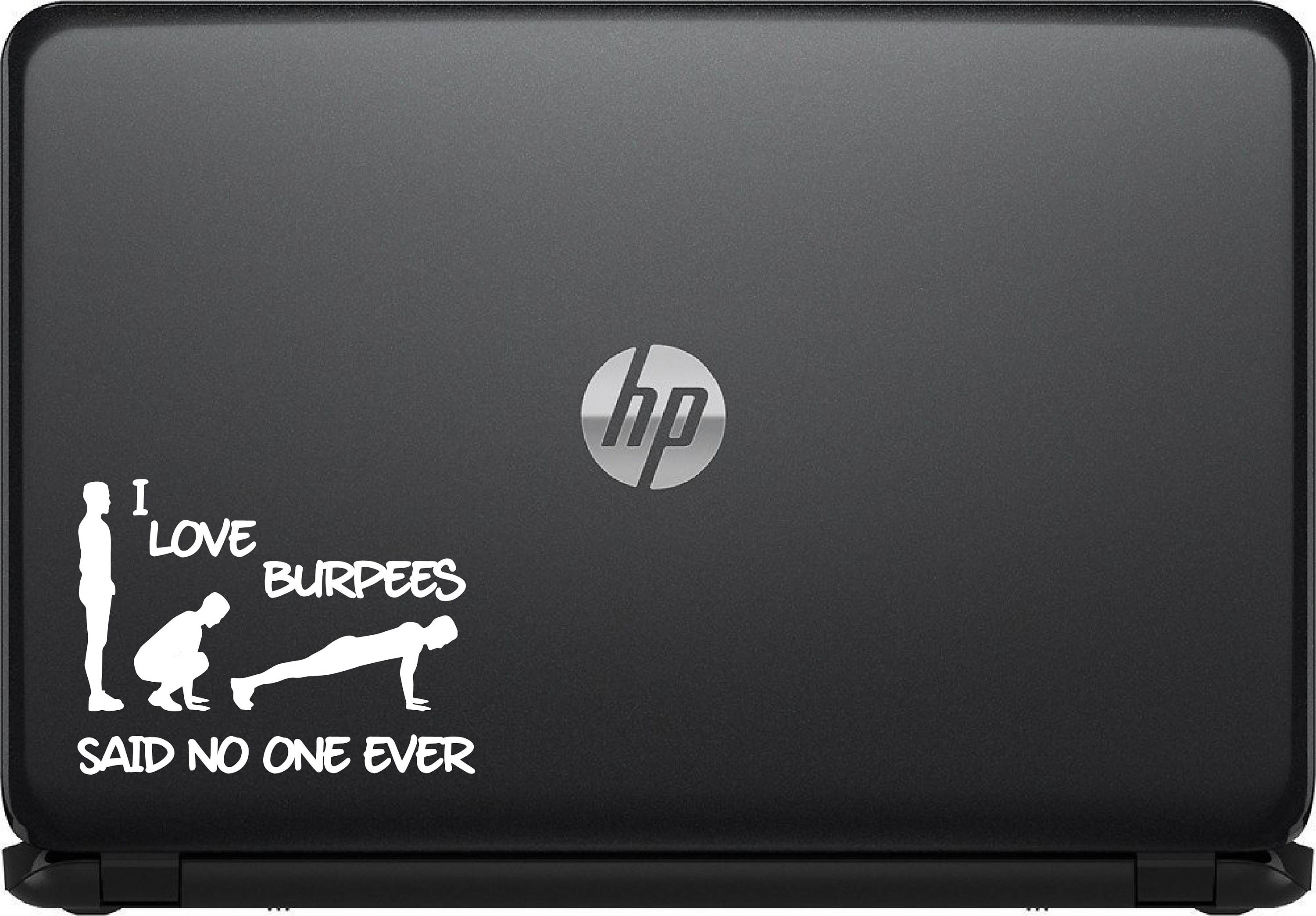 I Love Burpees, Workout Decals, Workout Decals for Car, Exercise Decal ...