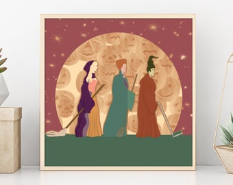 Hocus Pocus Halloween Digital Print - Spooky Decor