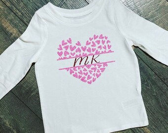 Personalized Love Tshirt - Valentine’s Day, Girls