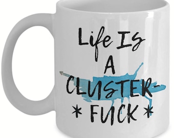 La vita è una merda - tazza Mug caffè - divertenti - - tazza di caffè - regali - profanità