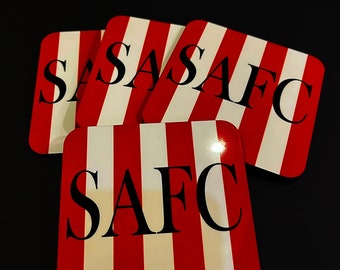 Set de 4 posavasos.  SAFC Franqueo gratuito en el Reino Unido