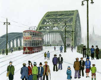 Wearmouth Bridge Sunderland by Robert (Bob) Wild) Free UK Postage