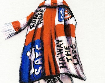 SAFC Flag  by Chris Cummings FREE UK Postage Wall Art