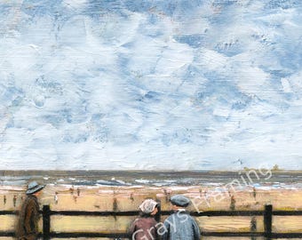 Roker Beach (B) by Chris Cummings FREE UK Postage Wall Art
