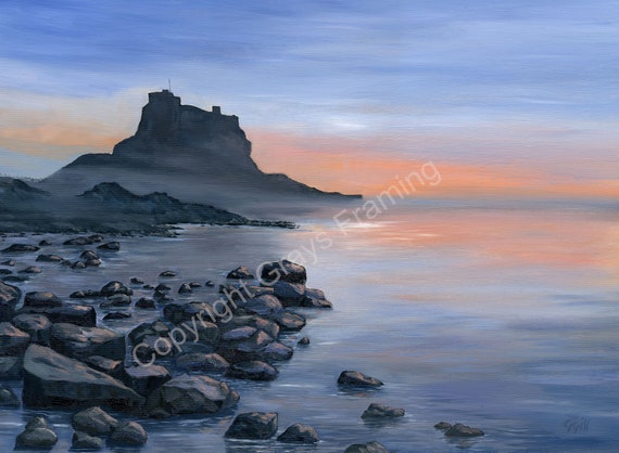 Winters Light Lindisfarne by Gillian Gill FREE UK Postage
