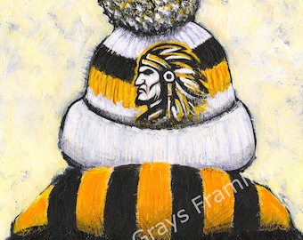 Buckley Ice Hockey Bobble hat by Chris Cummings Wall Art FREE UK Postage