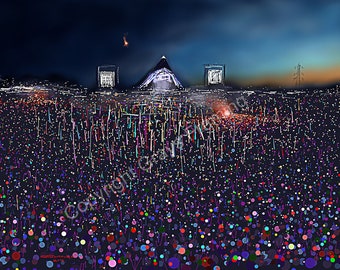 Glastonbury by Chris Cummings FREE UK Postage