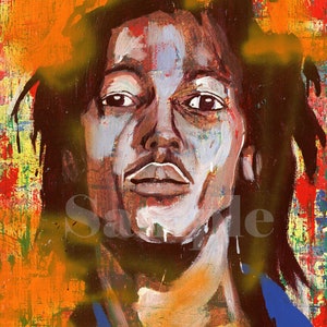 Bob Marley Large Giclee Print 70cm x 50cm  by Thomas Conlon