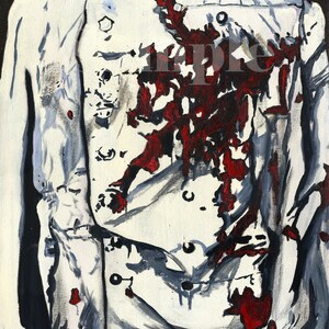 Franz Ferdinand Bloodied Coat Large Giclee Print 70cm x 50cm  by Thomas Conlon