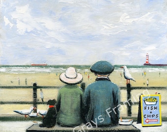 Fish and Chips by Chris Cummings FREE UK Postage Wall Art