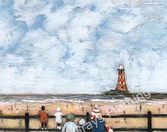 Roker Beach (A) by Chris Cummings FREE UK Postage Wall Art