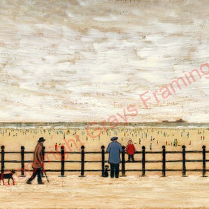Lowry strolling at Seaburn by Chris Cummings FREE UK Postage