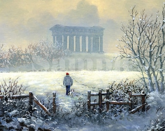 Penshaw Monument In The Snow by Robert (Bob) Wild