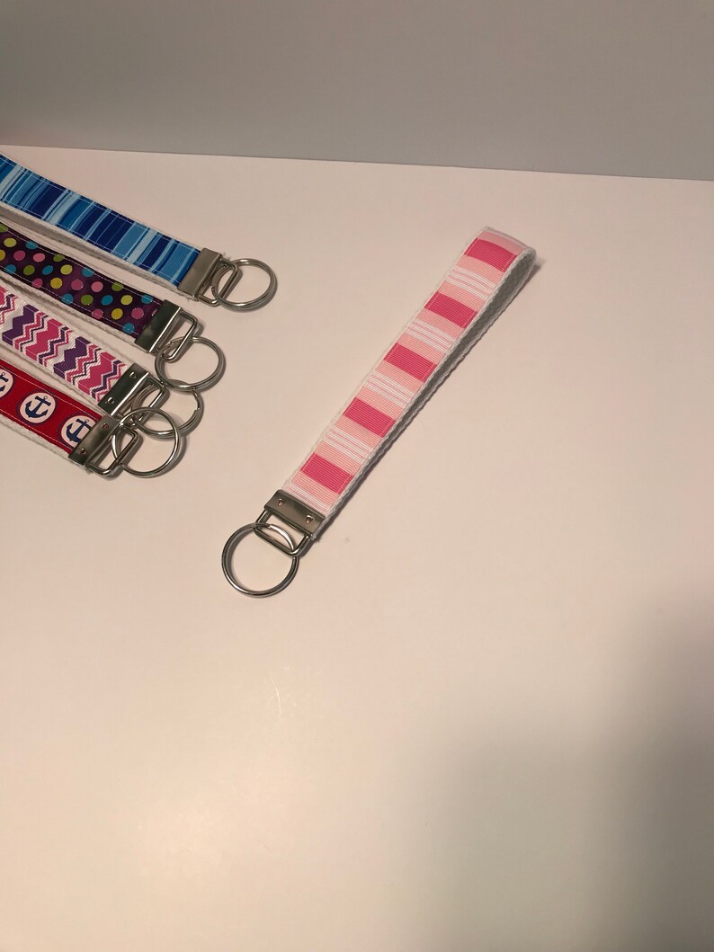 Hot Pink Camo Zig Zag Chevron Key Fob// Wristlet// Key Chain 1/" Hot Pink