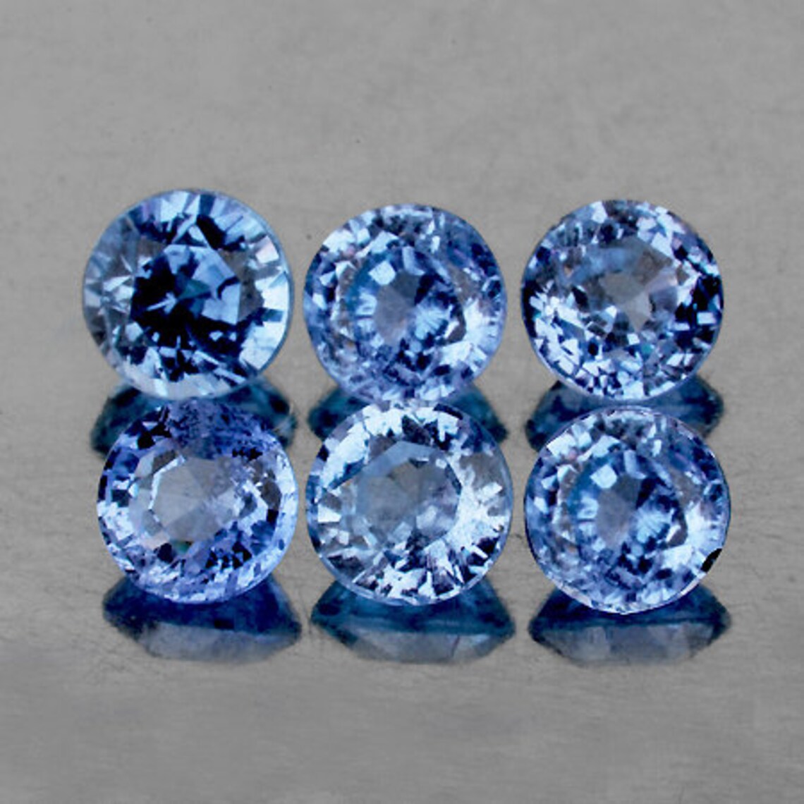 Natural Ceylon Blue Sapphire 2.80 Mm 6 Pieces Round Faceted Etsy